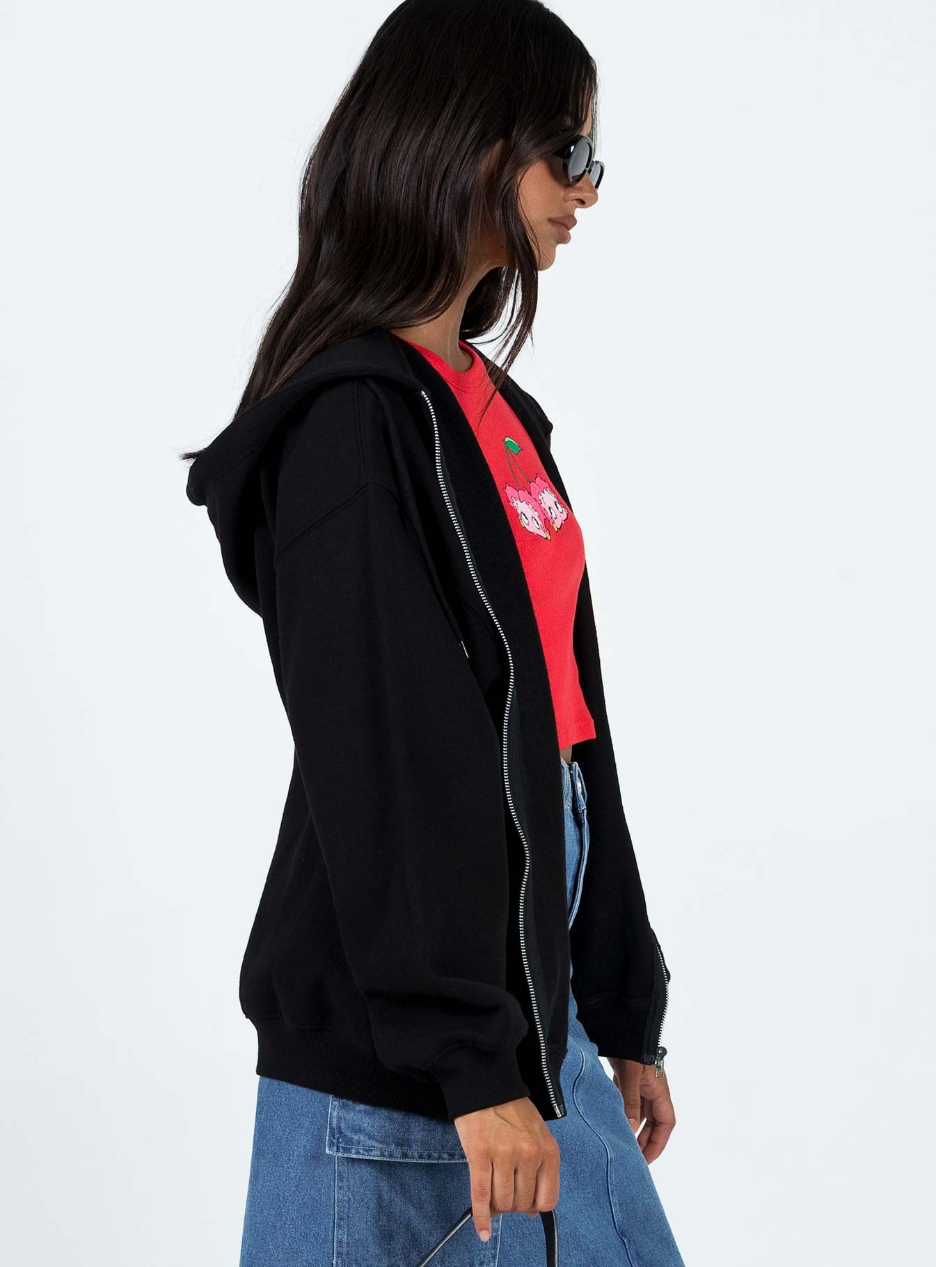 Calder Zip Hoodie Black-Vipp Girl
