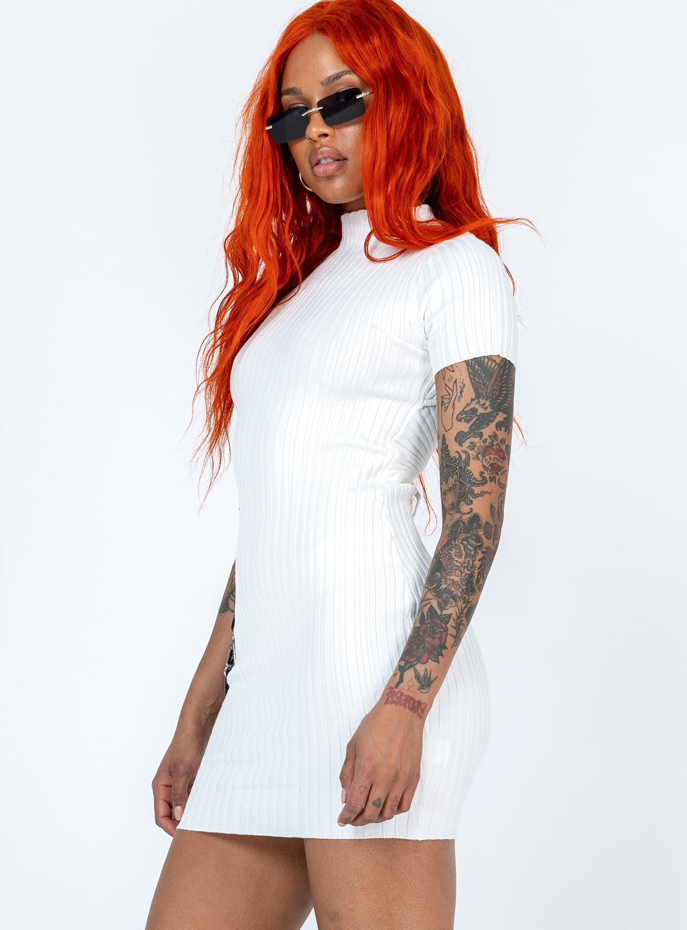 Greysen Mini Dress White-Vipp Girl