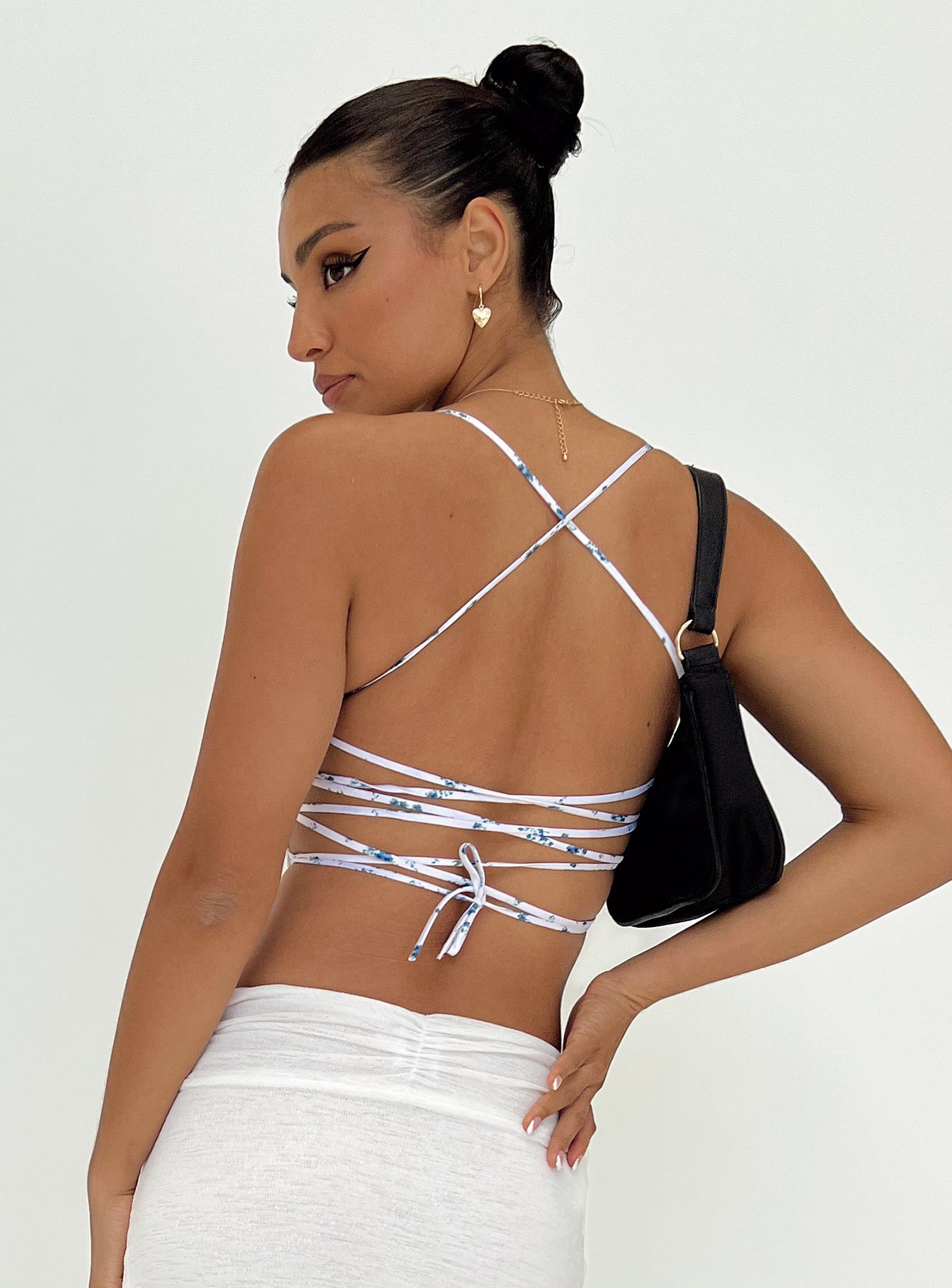 Durell Top White / Floral-Vipp Girl