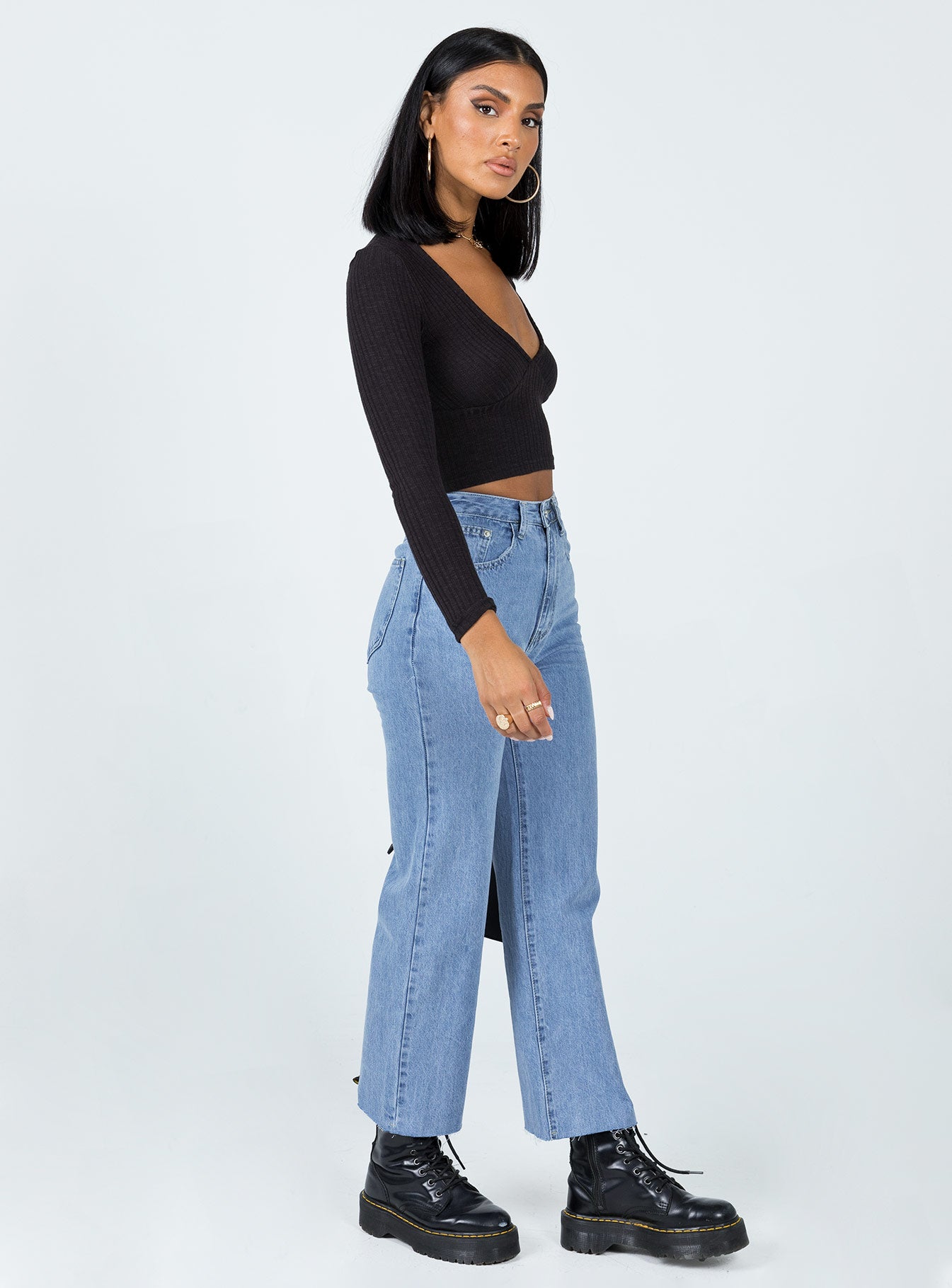 Damika Wide Leg Denim Jeans-Vipp Girl