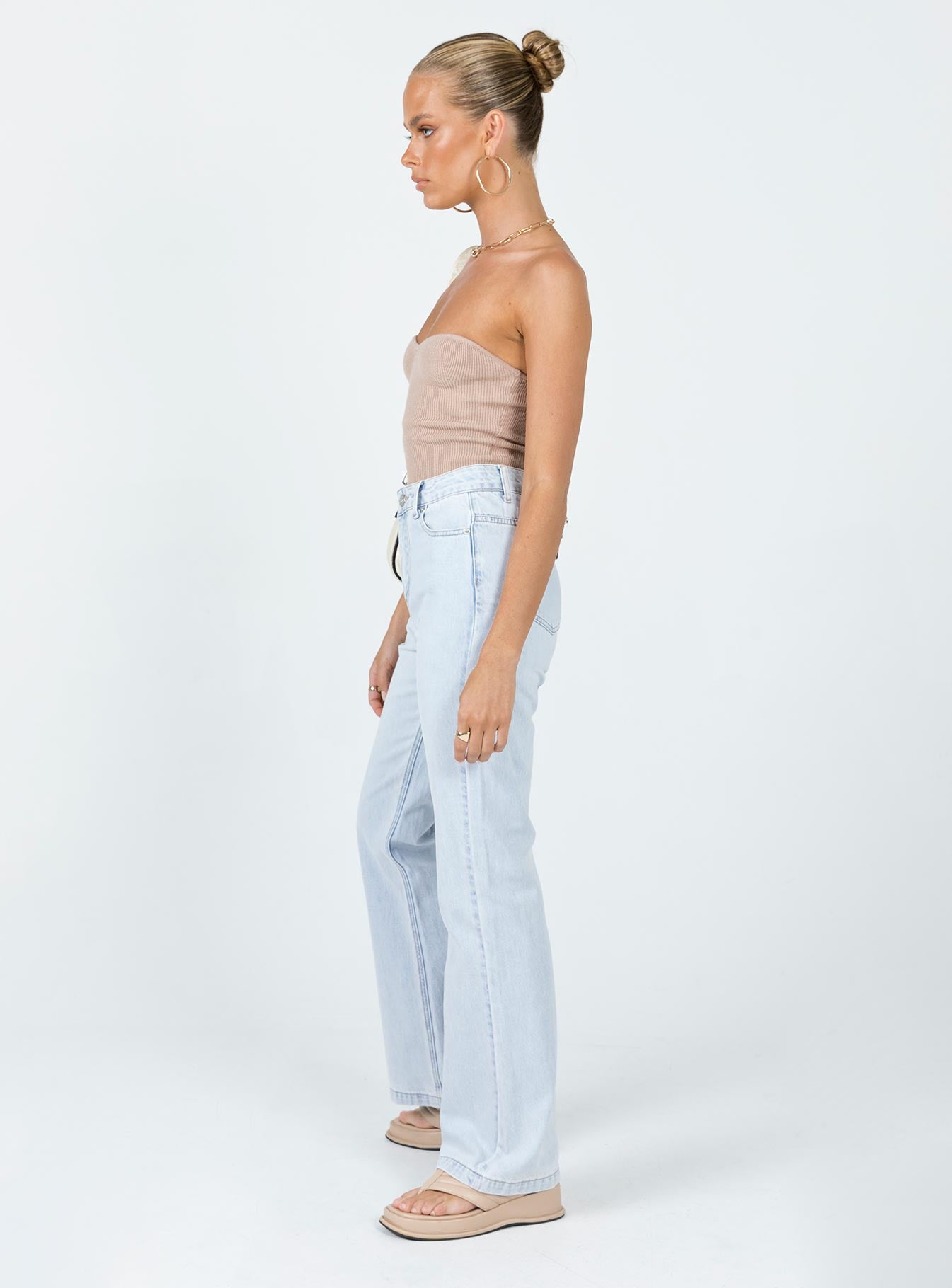 Mostar Bootleg Light Wash Denim Jeans-Vipp Girl