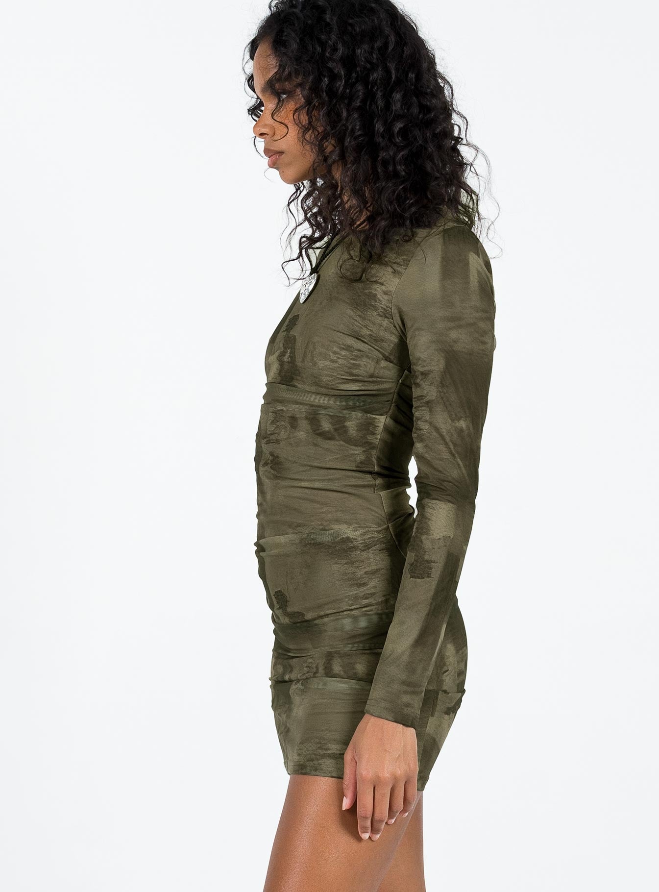 Favel Mini Dress Khaki-Vipp Girl