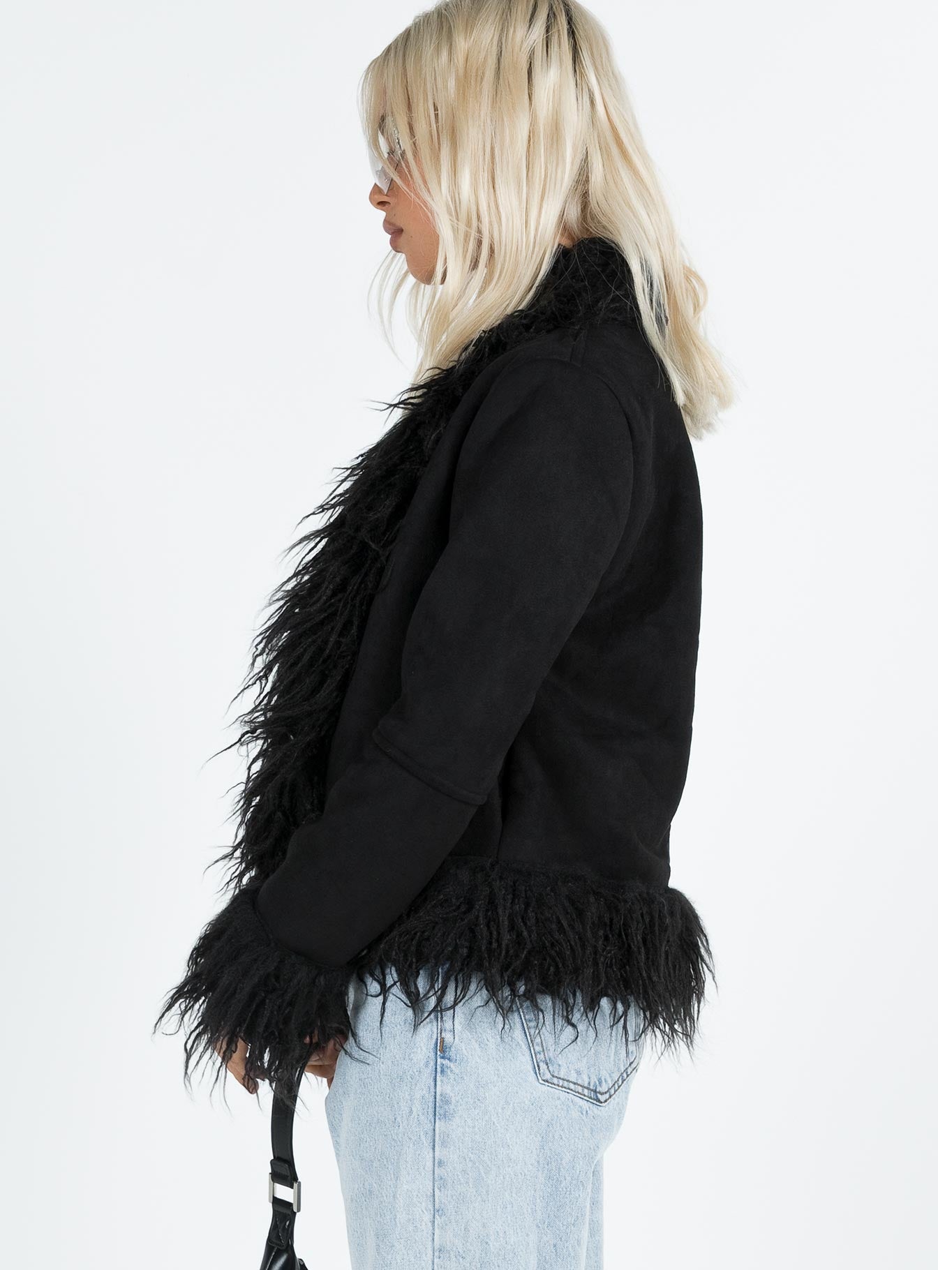 Lowden Faux Fur Jacket Black-Vipp Girl