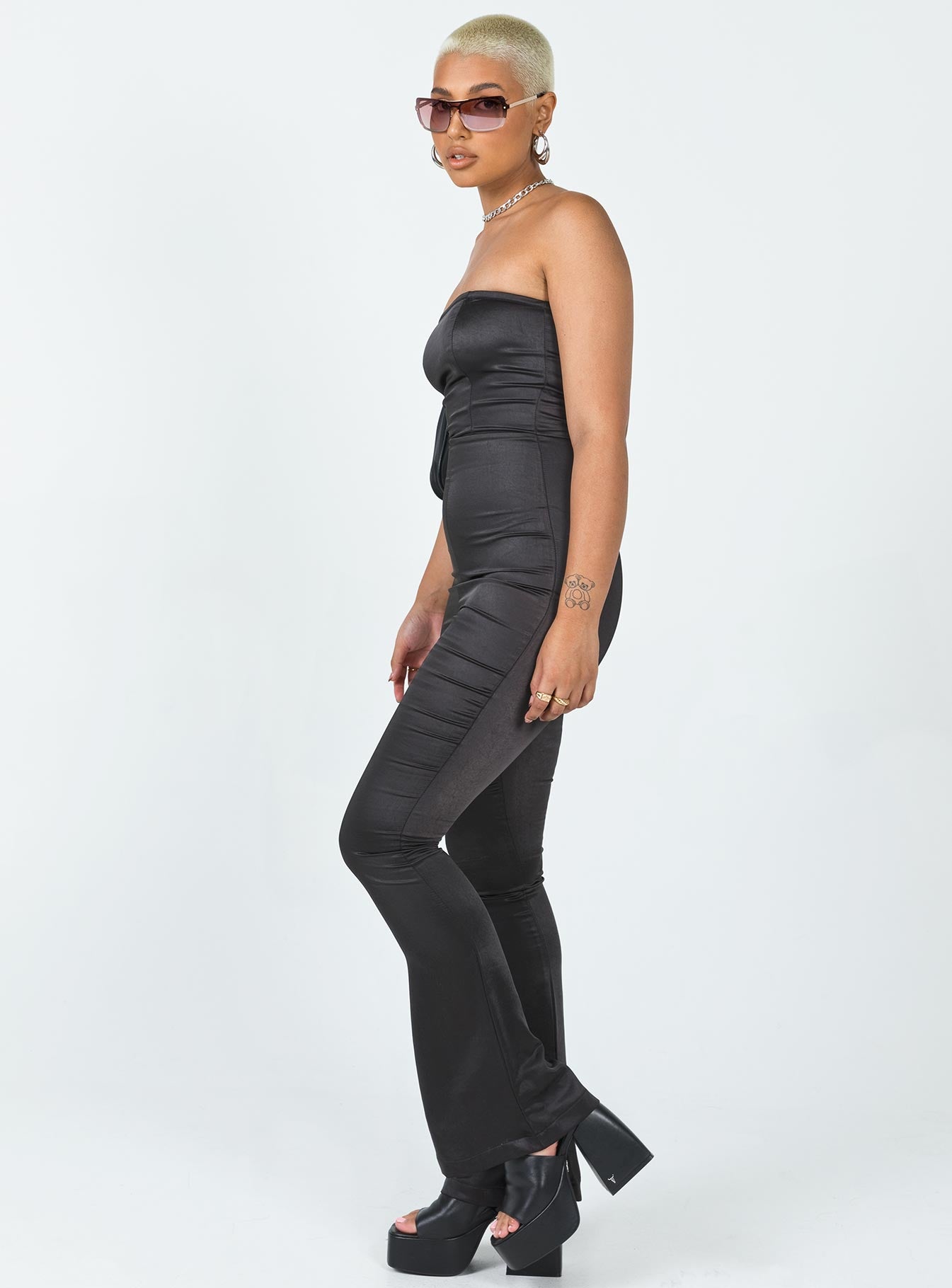 Leah Strapless Jumpsuit Black-Vipp Girl