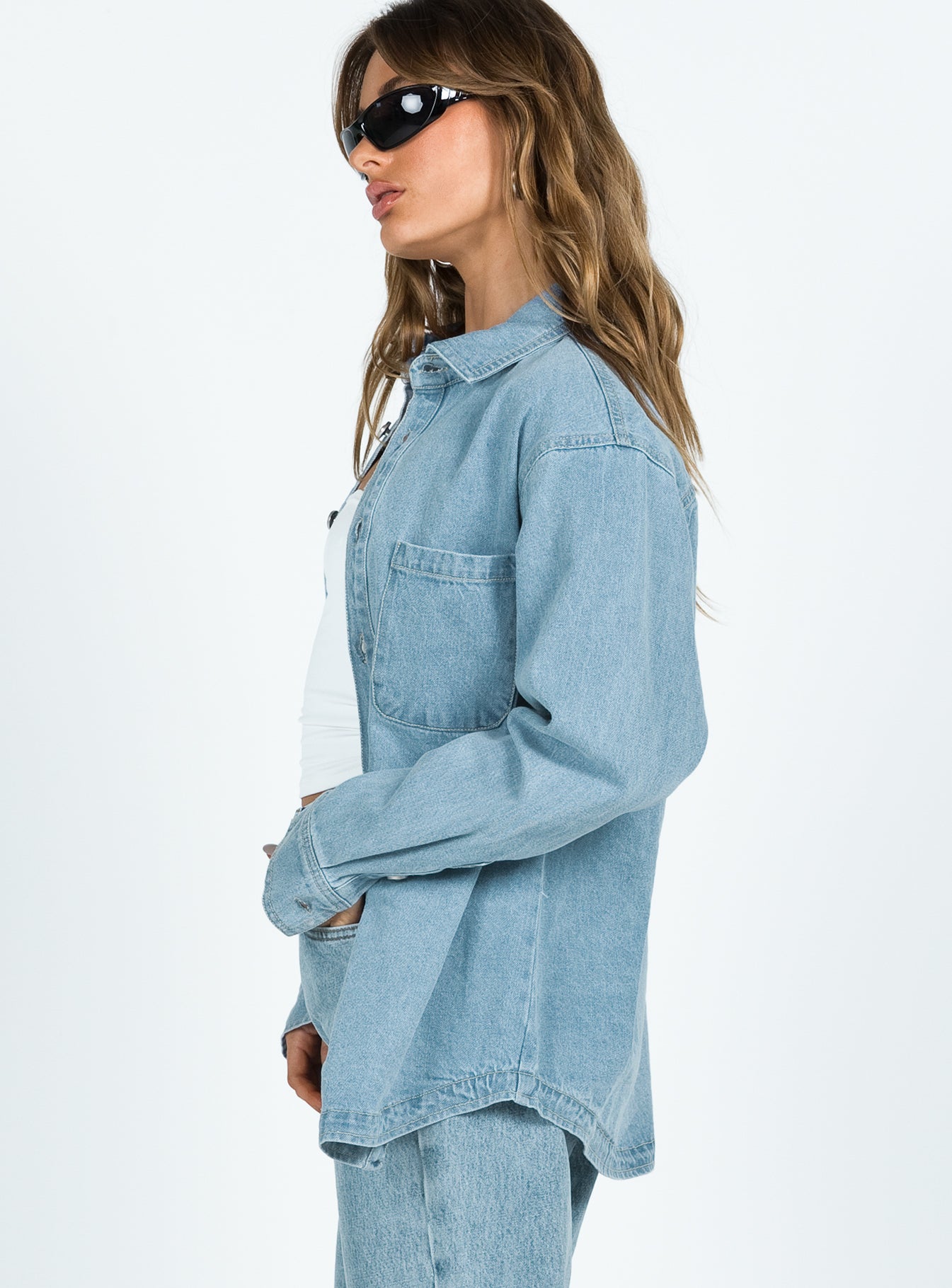 Lou Jacket Light Wash Denim-Vipp Girl