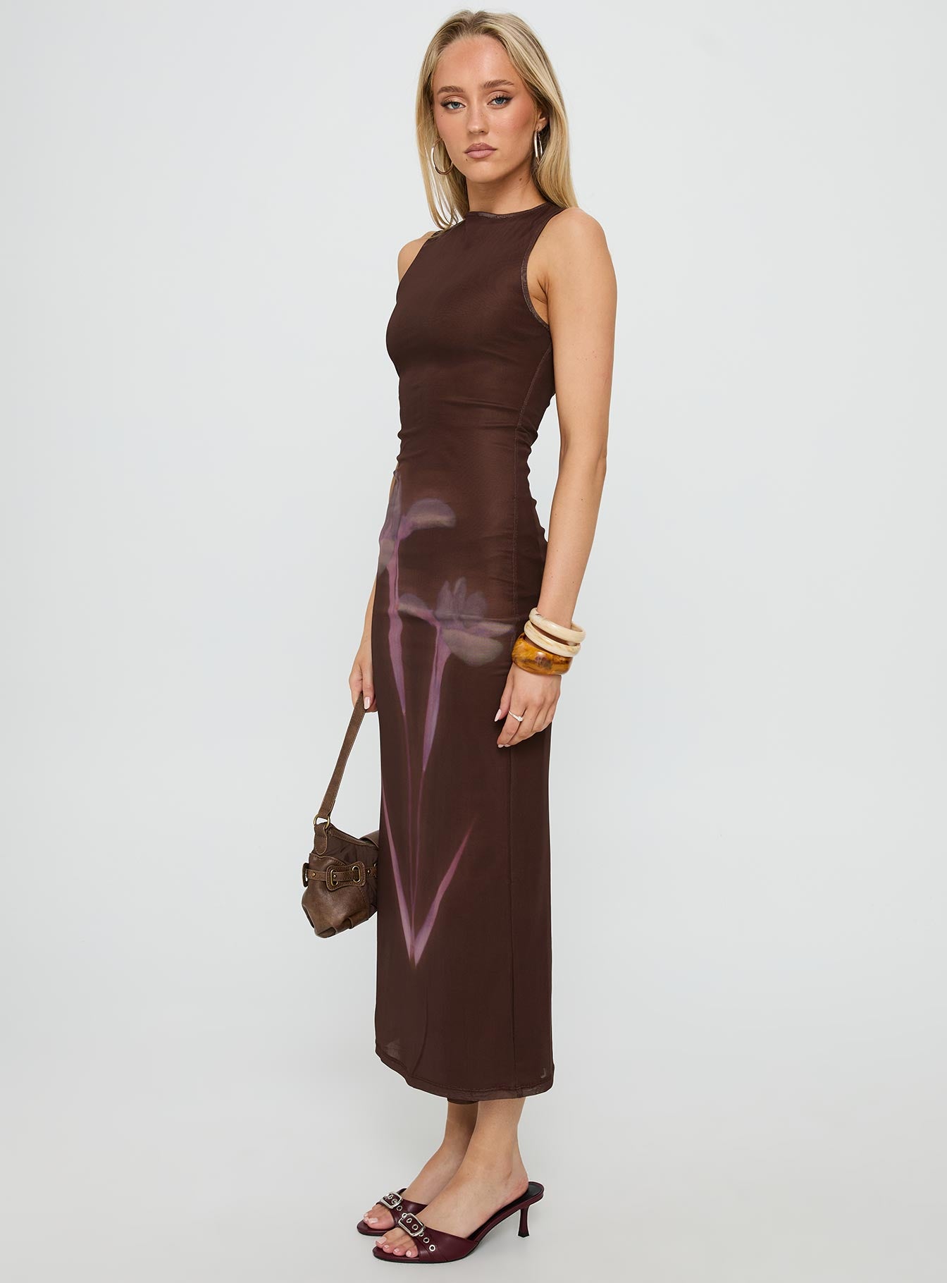 Fayola Maxi Dress Floral Brown-Vipp Girl