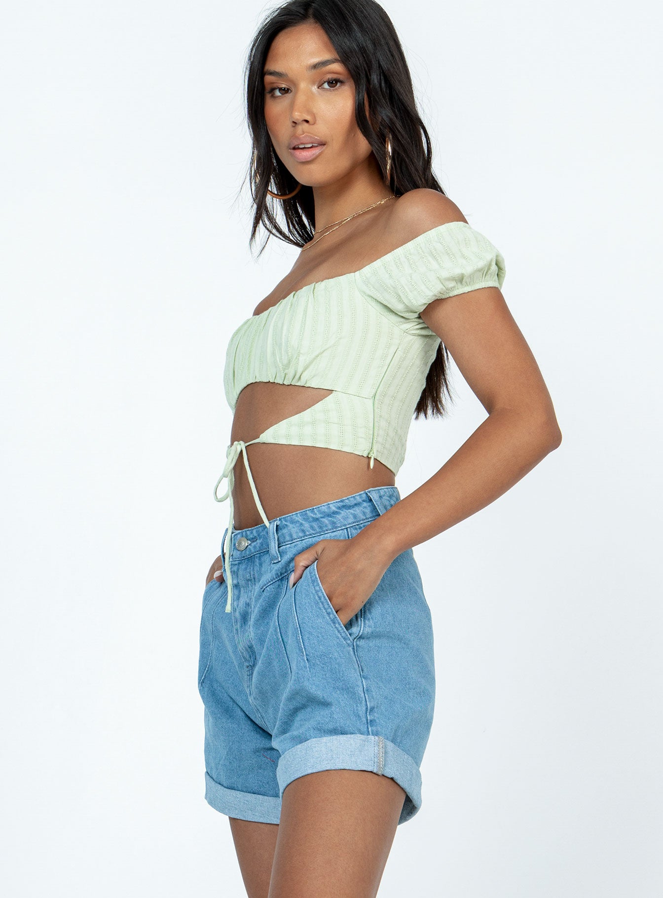 Lennox Denim Shorts Denim-Vipp Girl