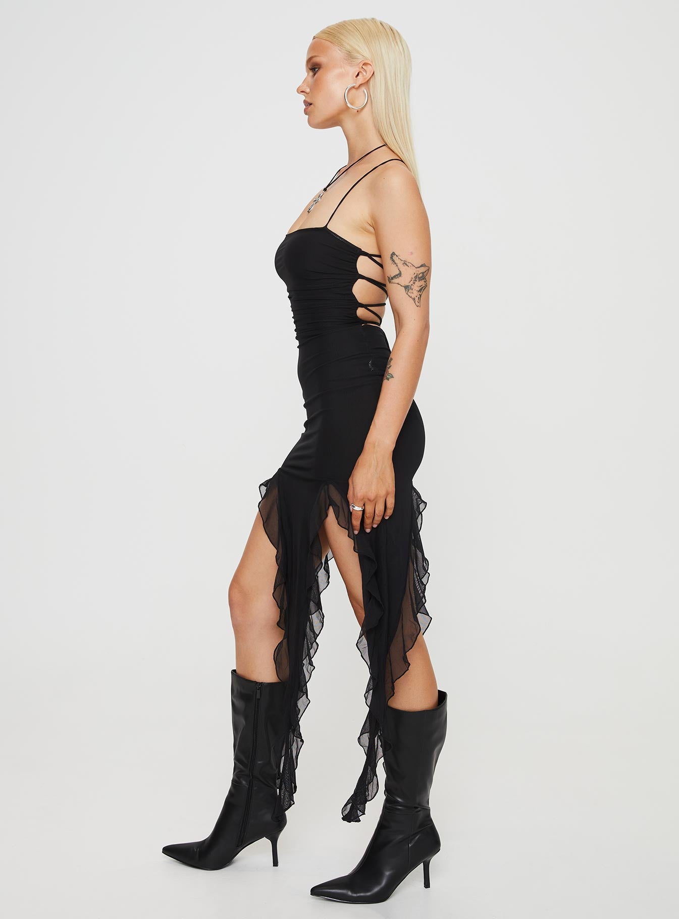 Marisol Midi Dress Black-Vipp Girl