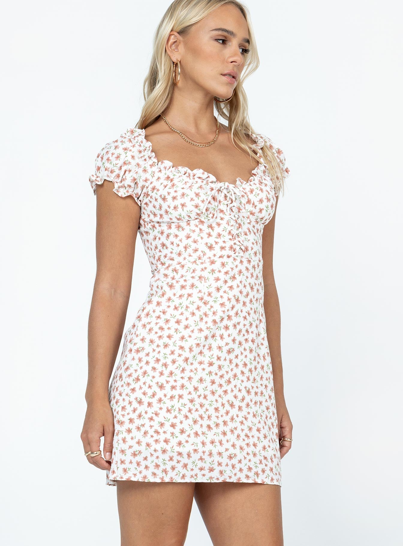 Reuben Mini Dress White Floral-Vipp Girl