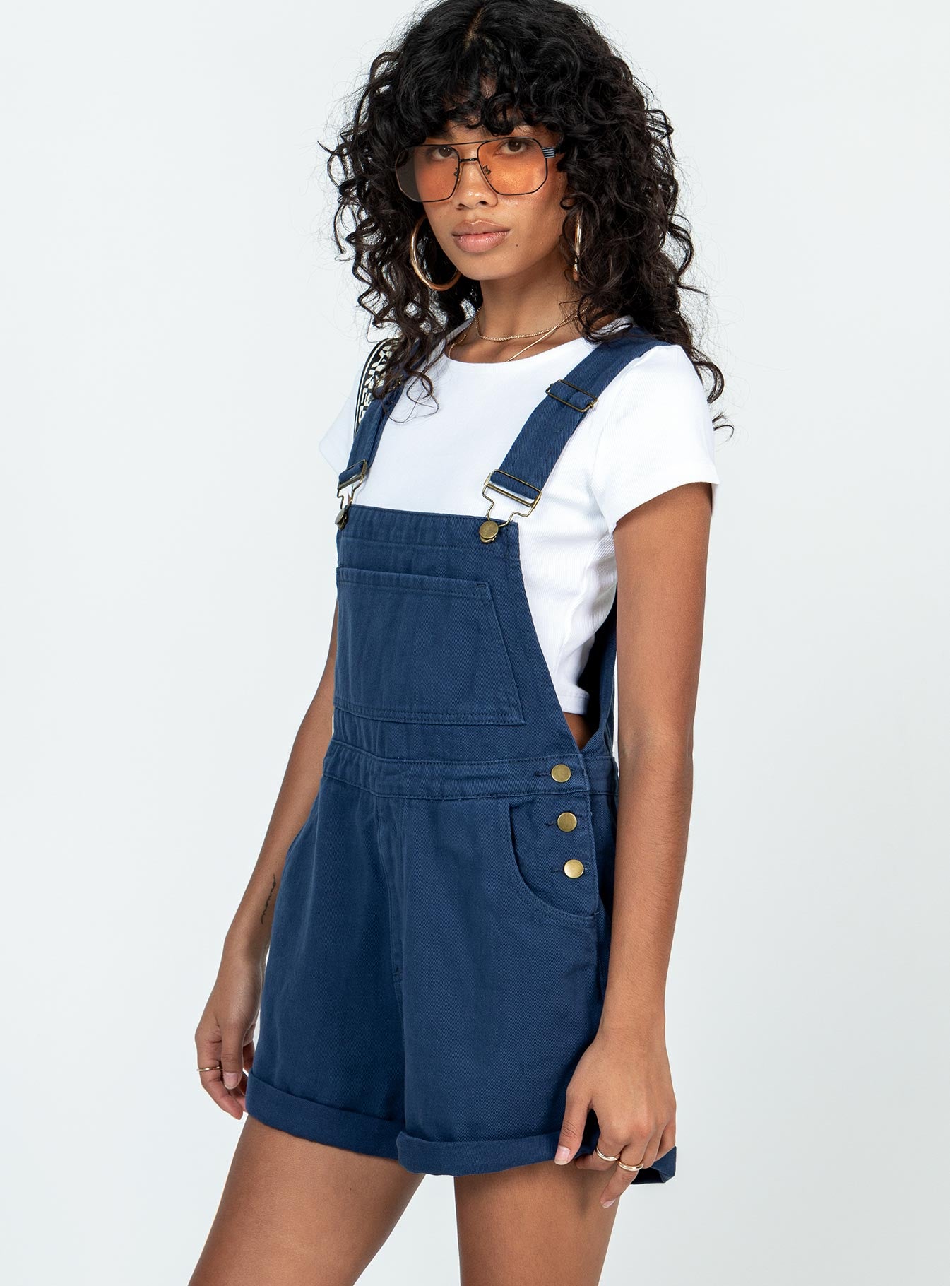 Kacey Short Overalls Navy-Vipp Girl