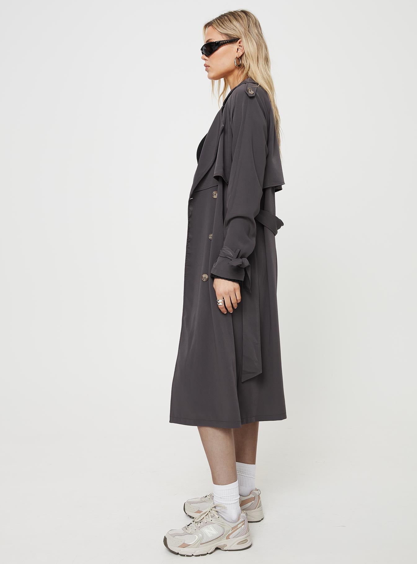 Cassie Trench Coat Grey-Vipp Girl