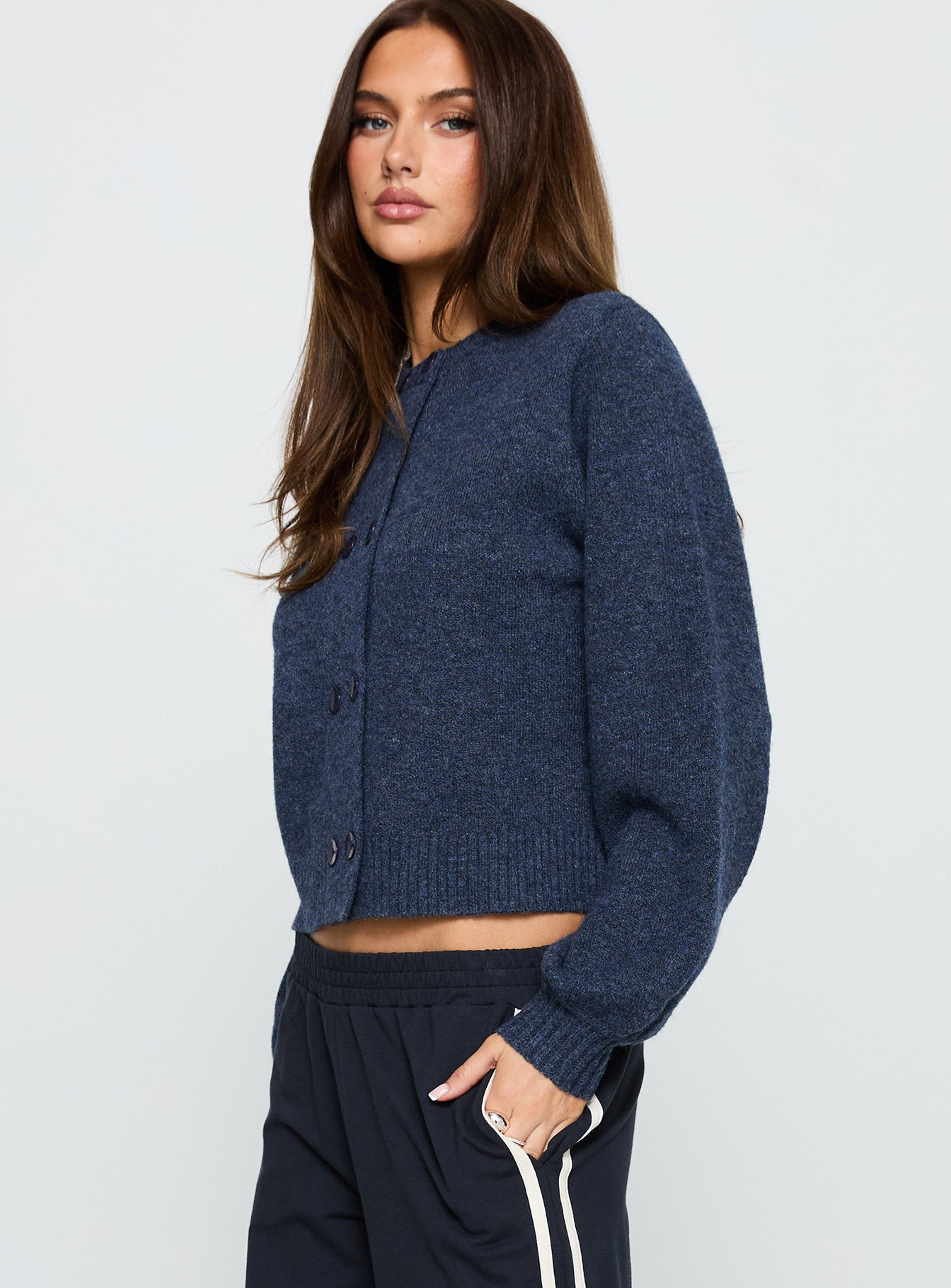 Kammi Button Up Cardigan Navy-Vipp Girl