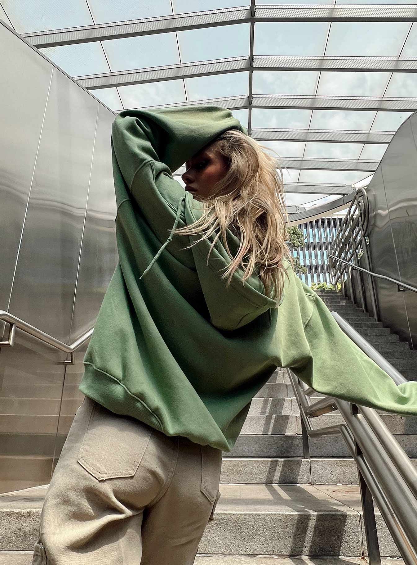 Calder Zip Hooded Green-Vipp Girl