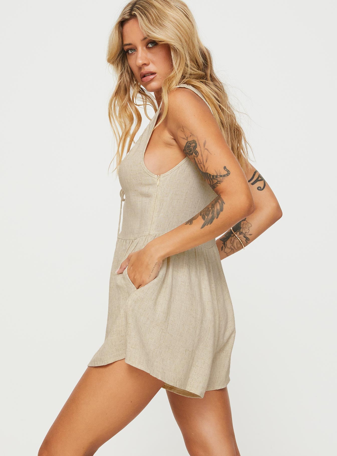 Mackellar Romper Beige-Vipp Girl