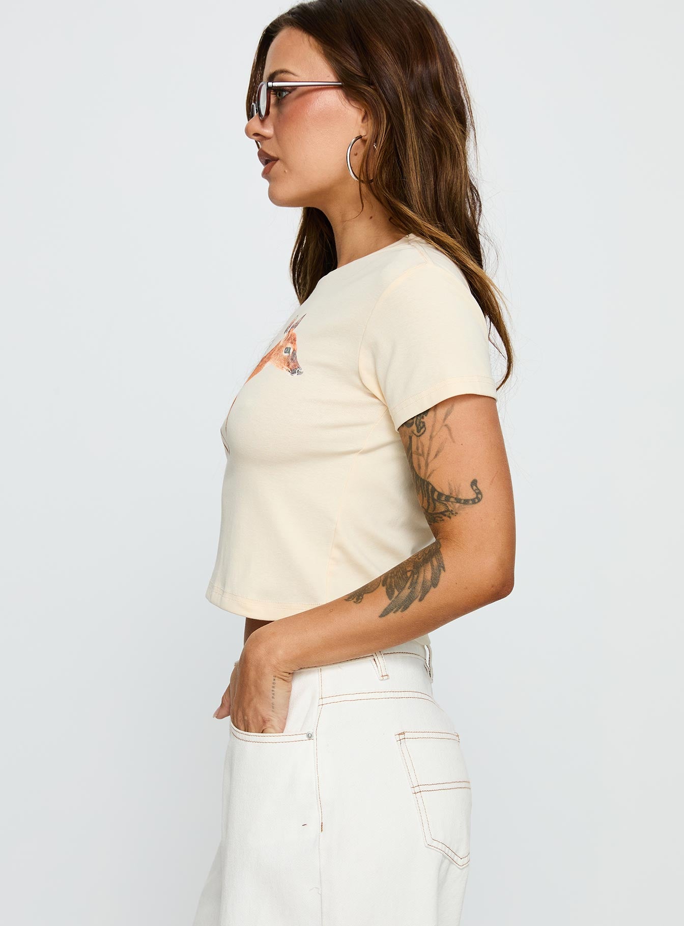 Dearly Loved Graphic Baby Tee Cream-Vipp Girl