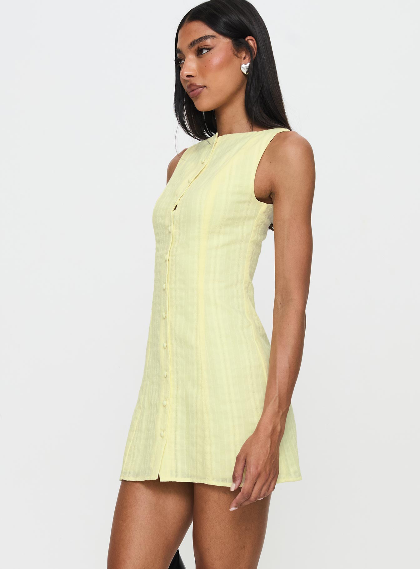 Mimsie Embroidered Mini Dress Lemon-Vipp Girl