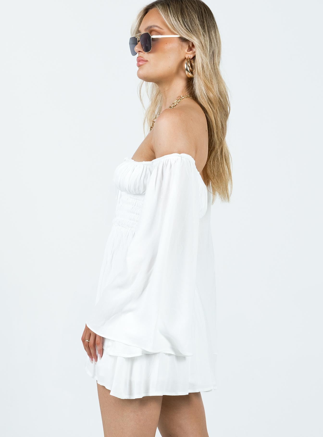 Halle Mini Dress White-Vipp Girl