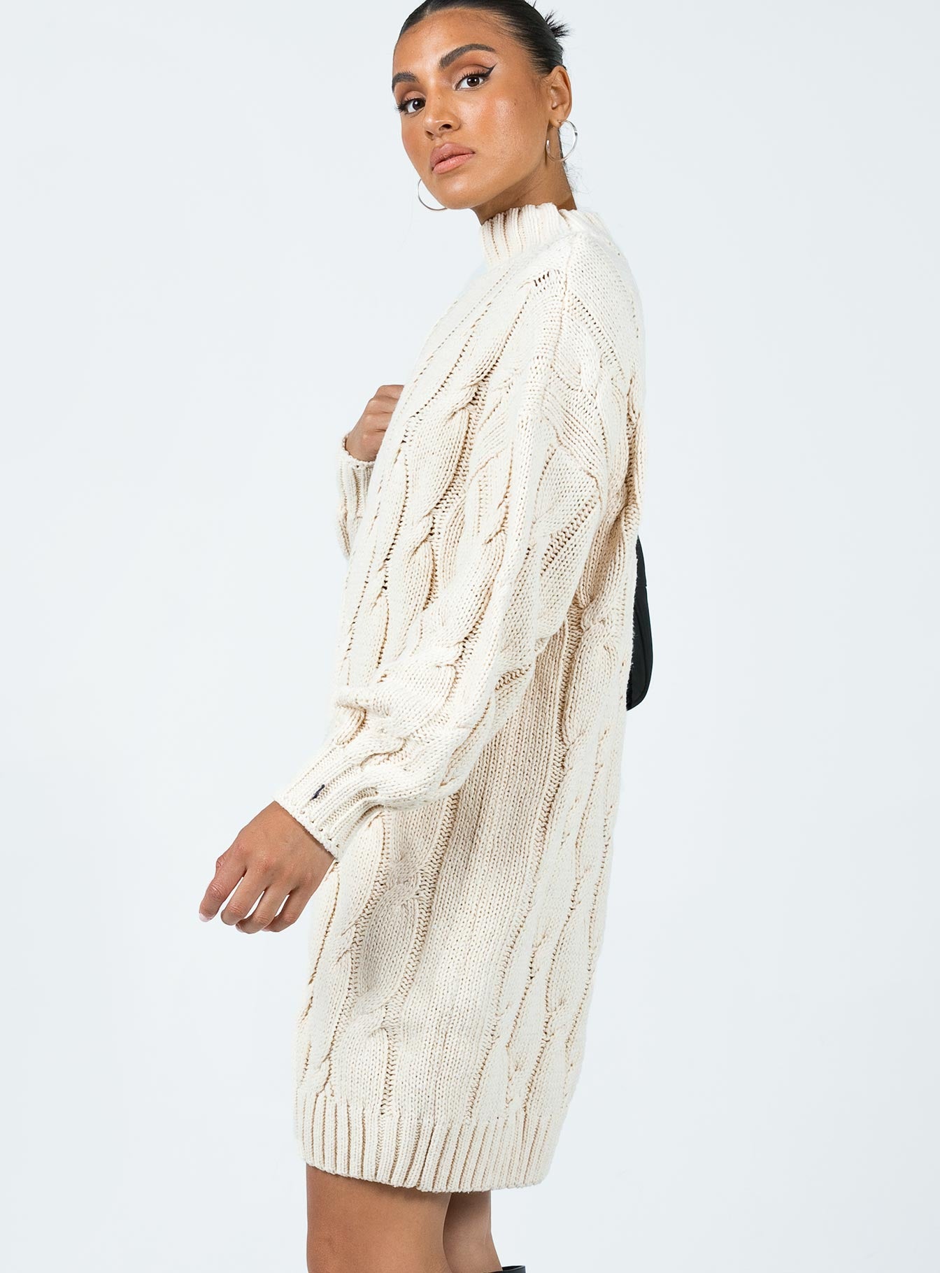 Corthay Sweater Mini Dress Cream-Vipp Girl