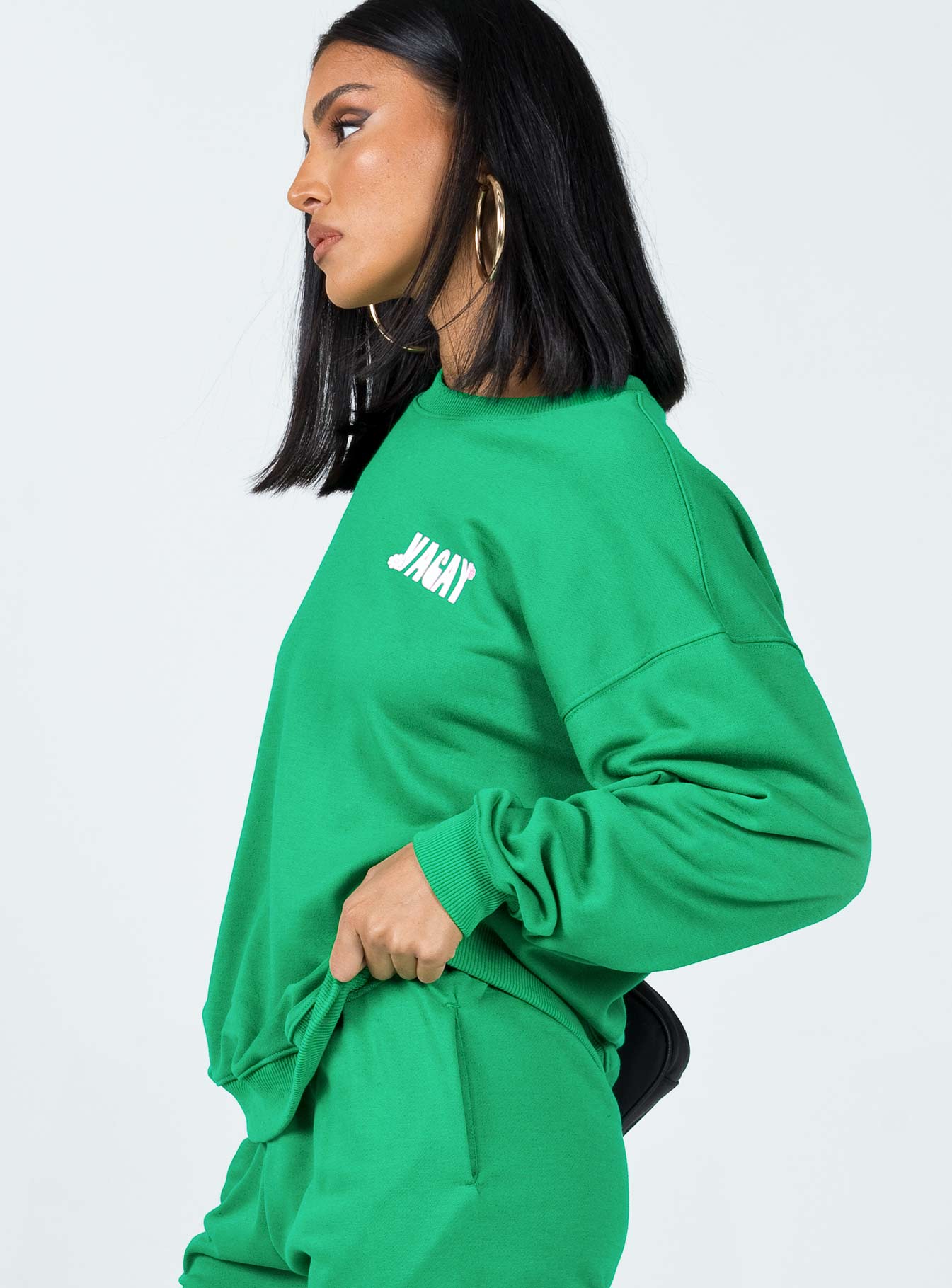 Club Basic Crewneck Sweatshirt Green-Vipp Girl