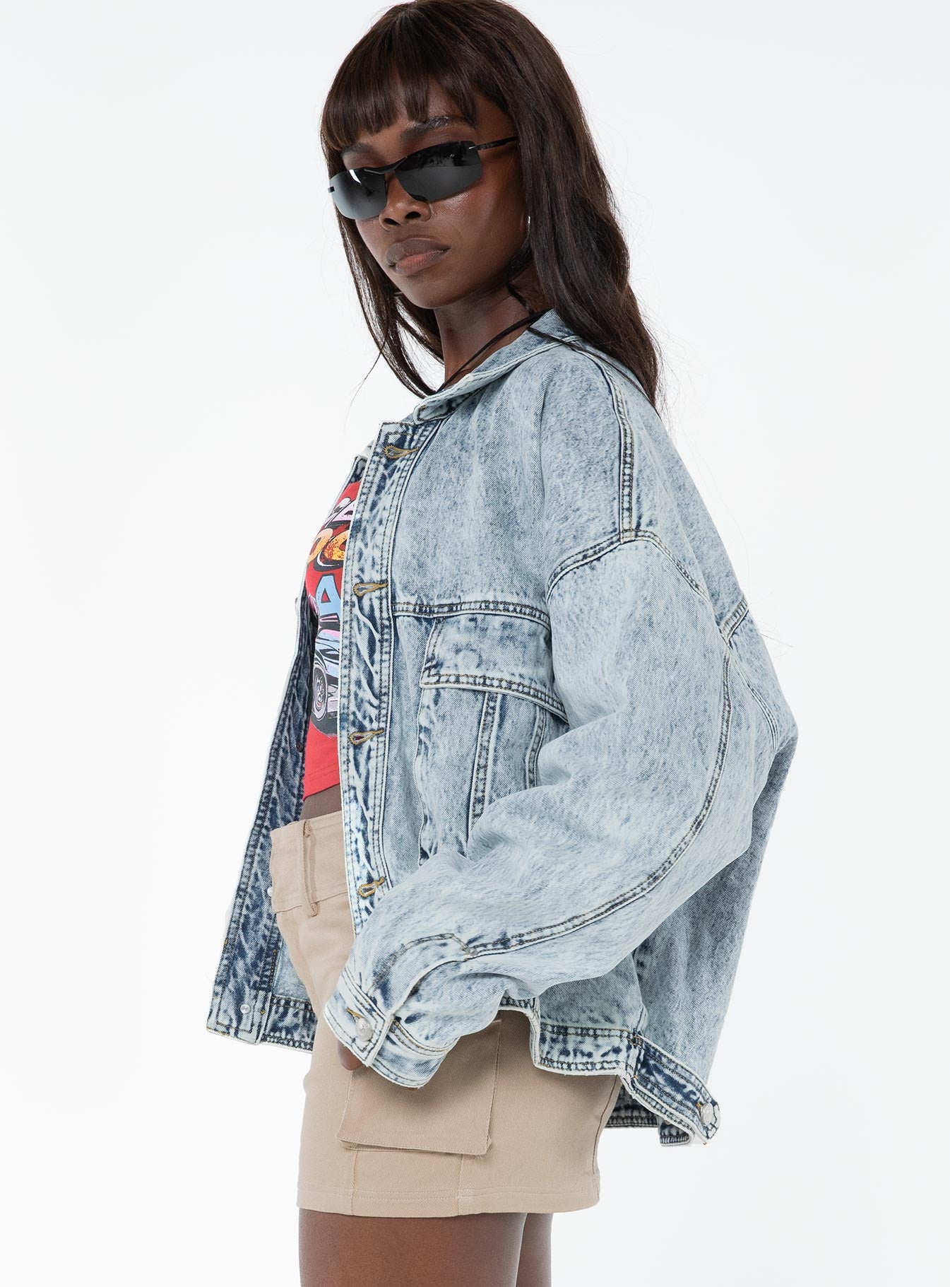Kier Oversized Jacket Denim Light Wash-Vipp Girl