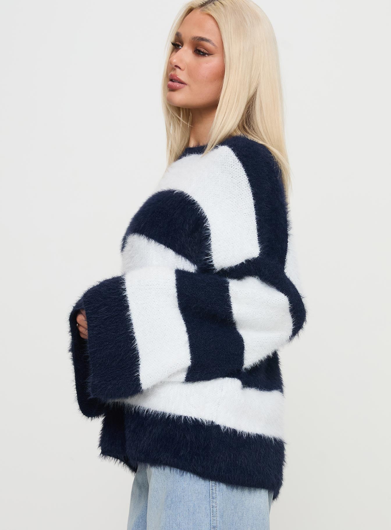 Nerina Knit Sweater Blue / White Stripe-Vipp Girl