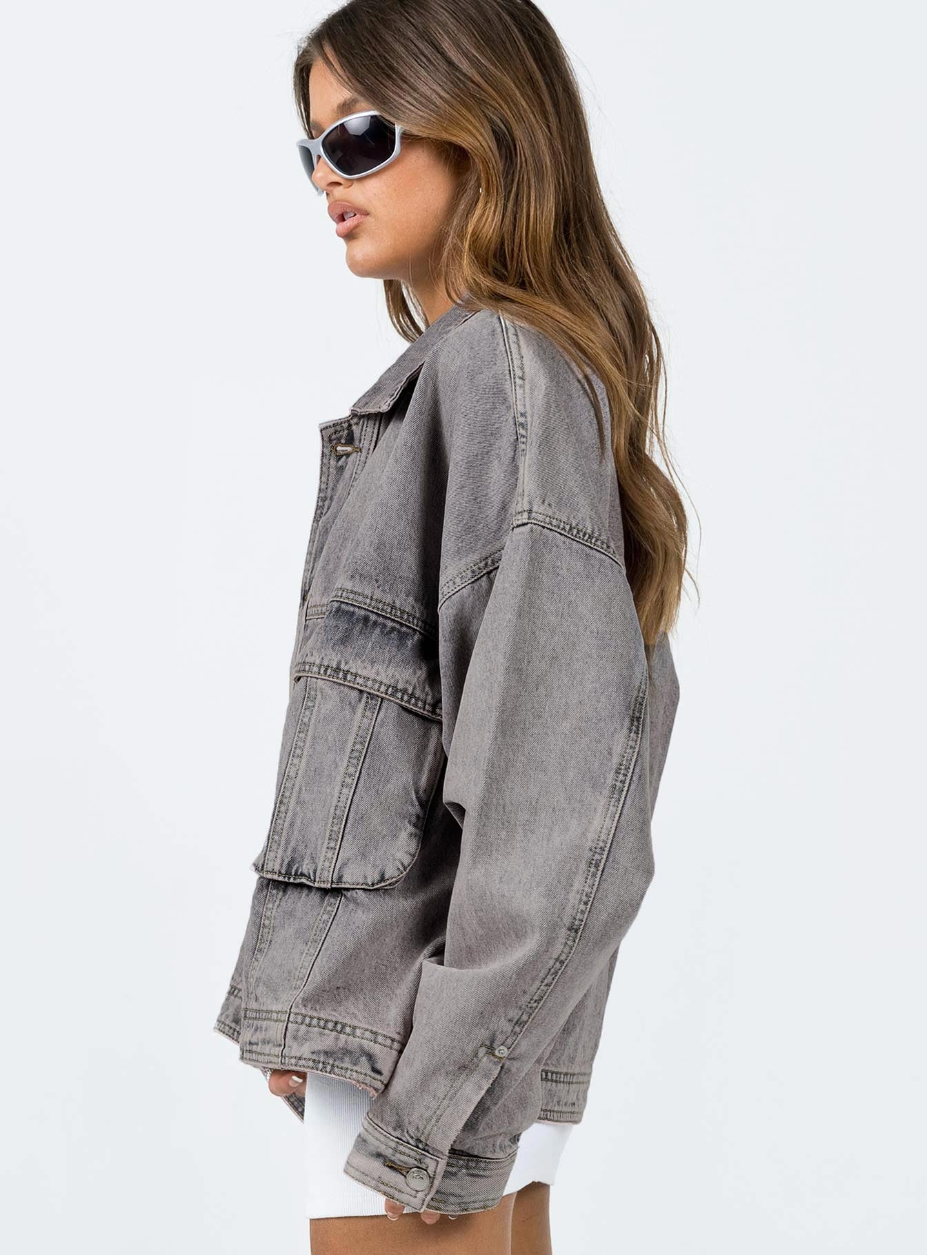 Kier Oversized Denim Jacket-Vipp Girl
