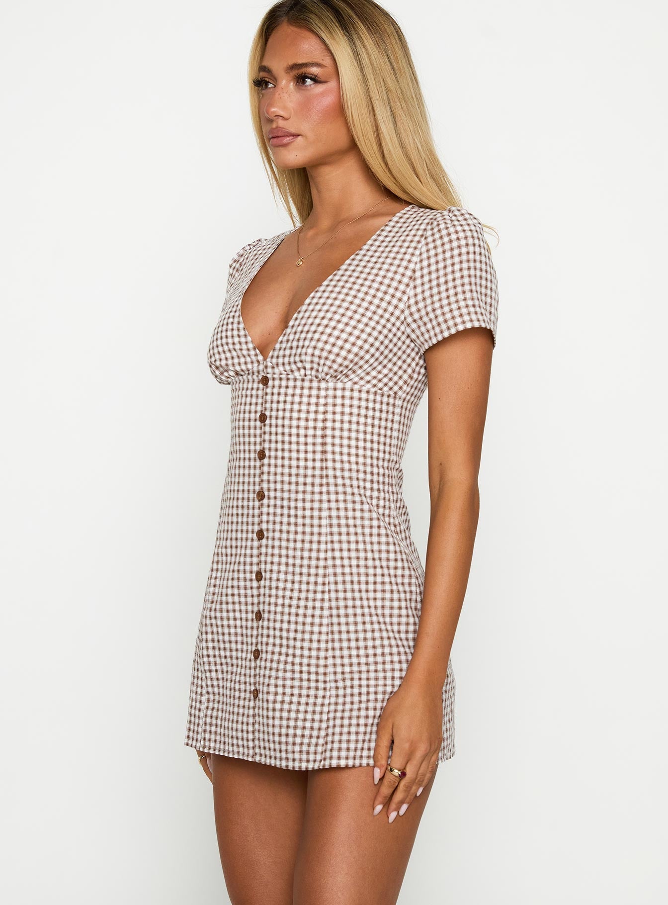 Loveliness Playsuit Brown Check-Vipp Girl