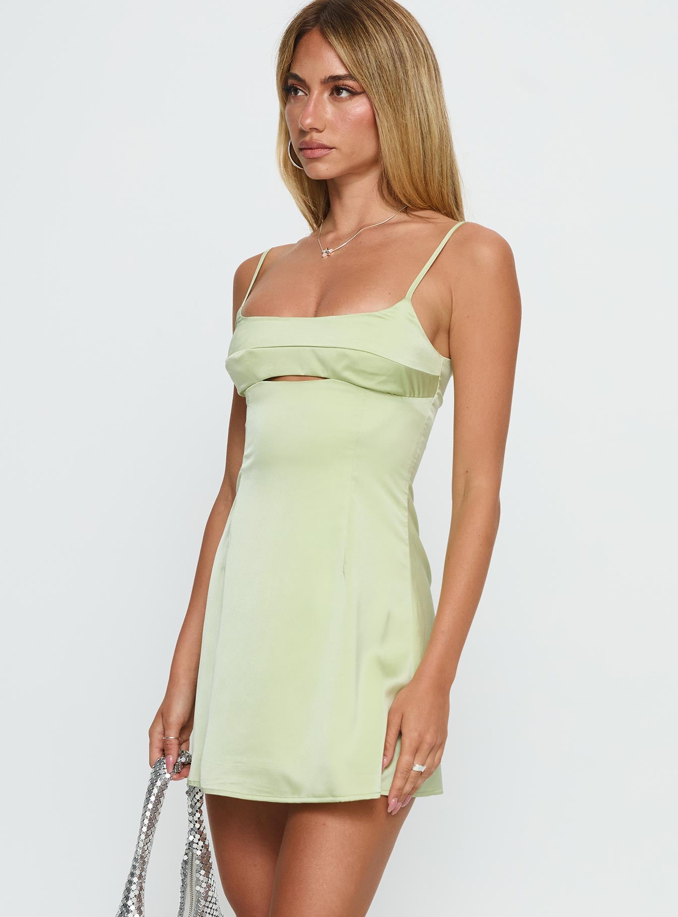 Powell Mini Dress Sage Green-Vipp Girl