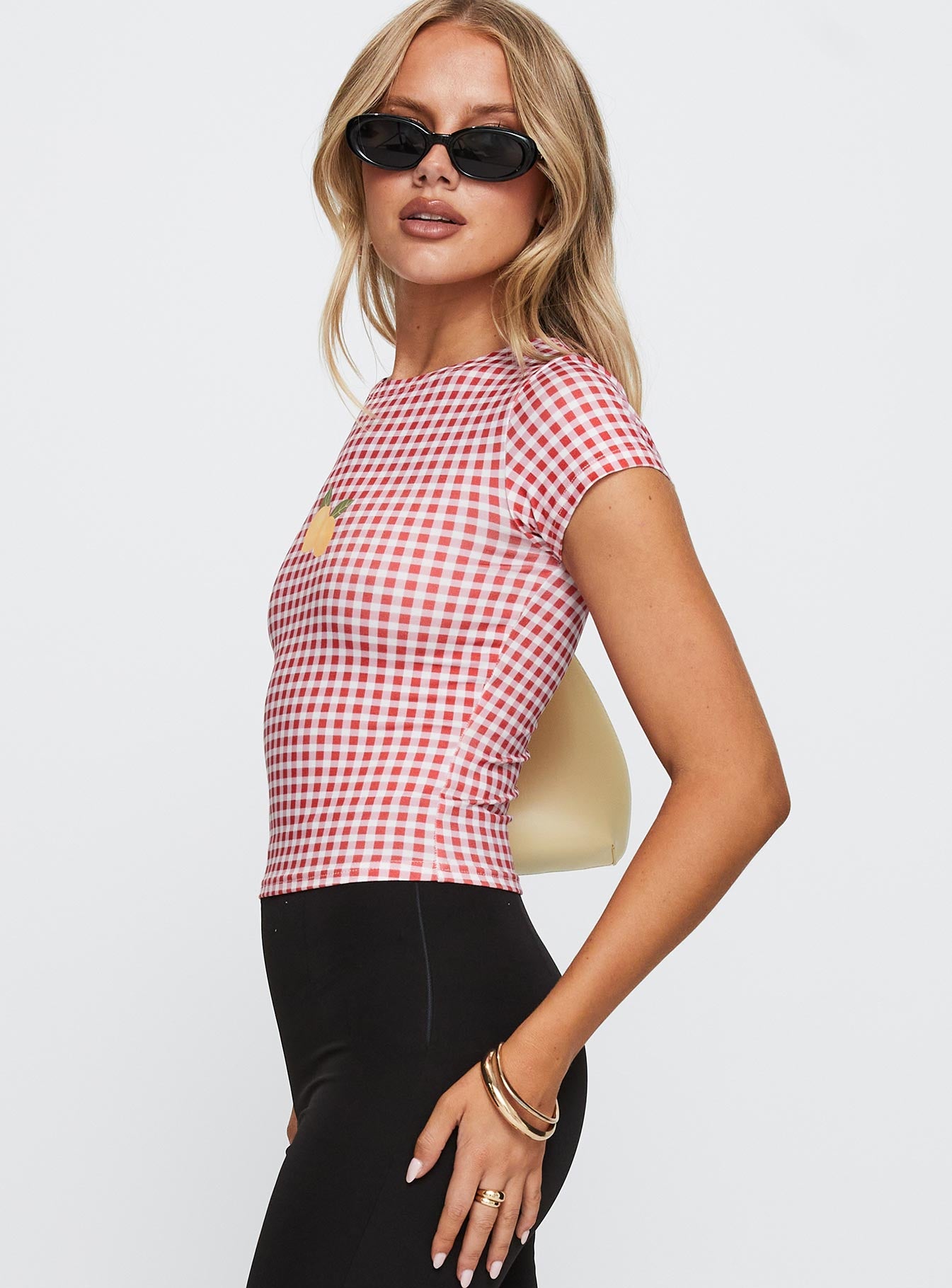 Marcello Graphic Top Red Check-Vipp Girl