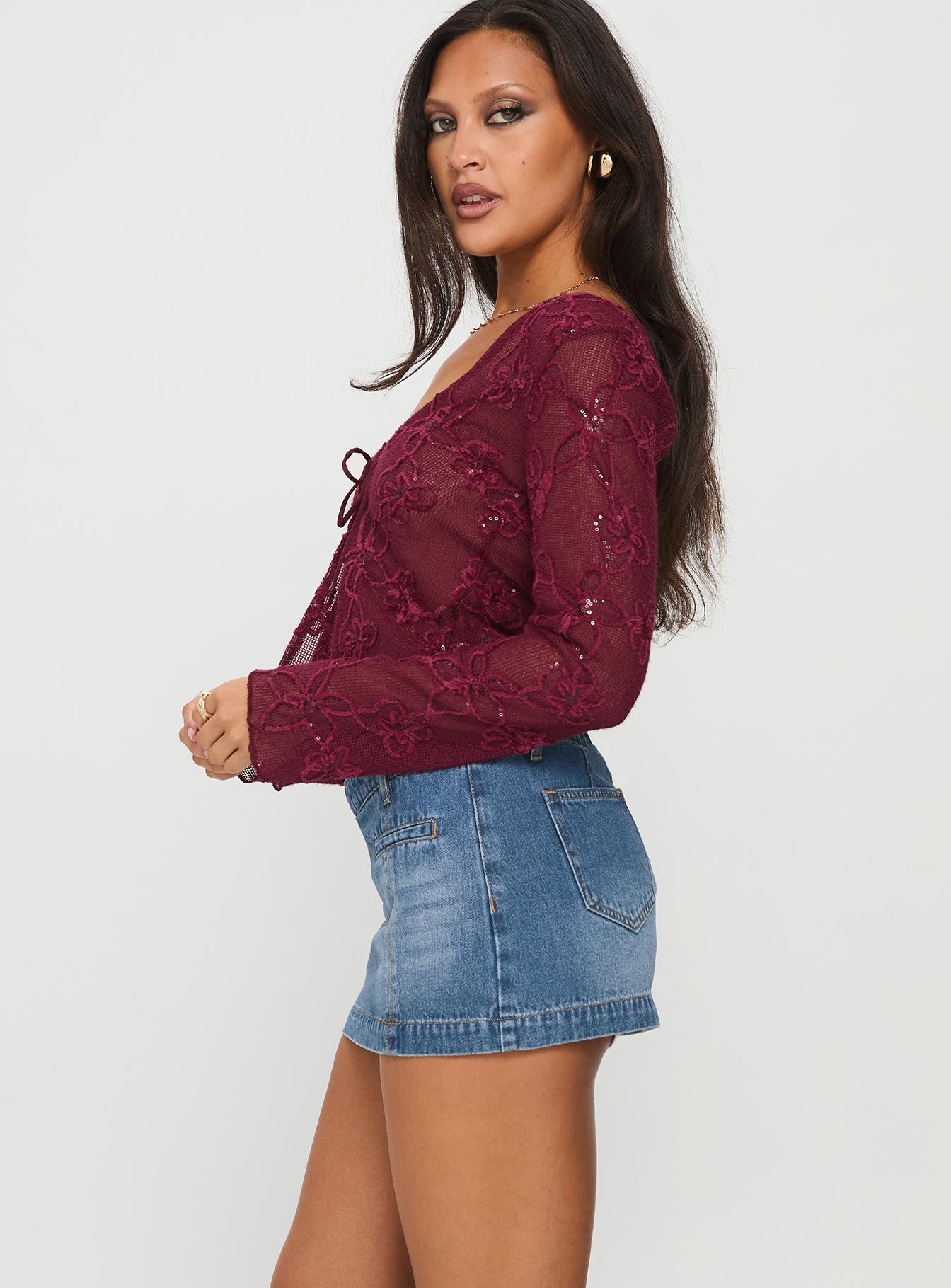 Darbi Denim Mini Skort Mid Blue-Vipp Girl