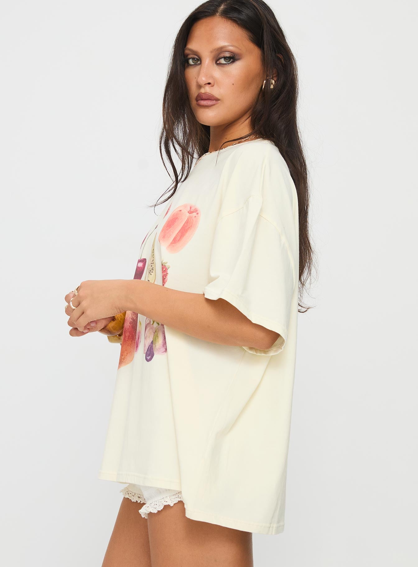 Farmer's Pick Oversized Graphic Top Cream-Vipp Girl