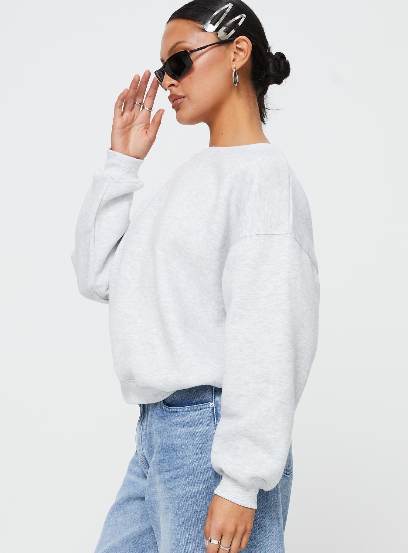 Charlotte Crewneck Sweatshirt Grey-Vipp Girl