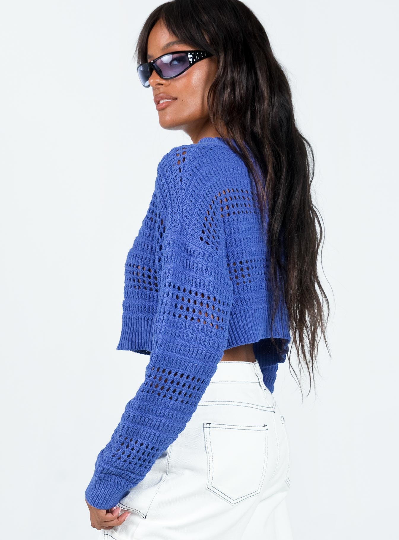 Newsam Cropped Sweater Blue-Vipp Girl