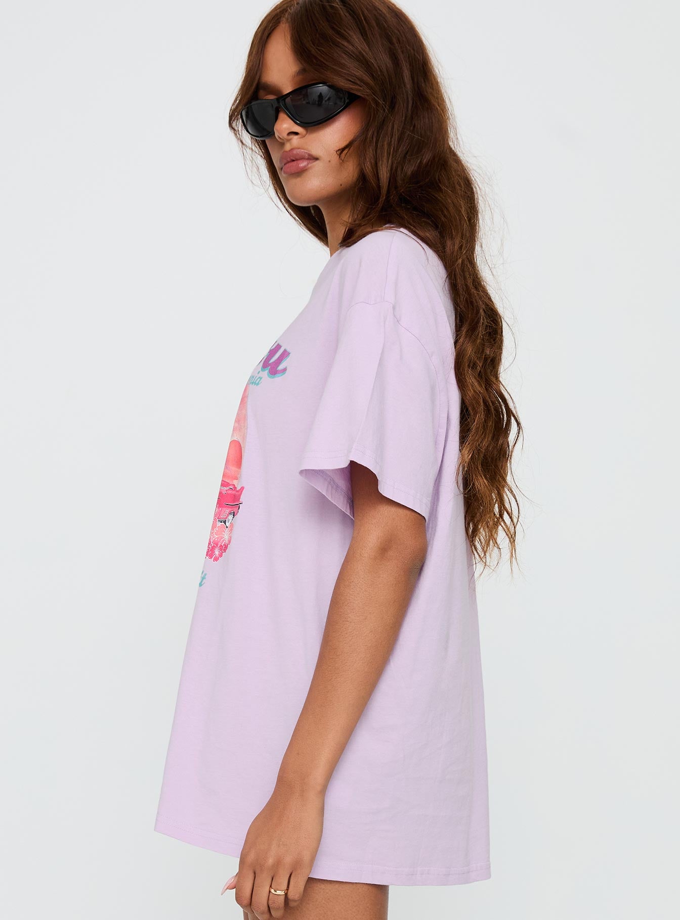 Malibu Sunset Oversized Graphic Tee Purple-Vipp Girl