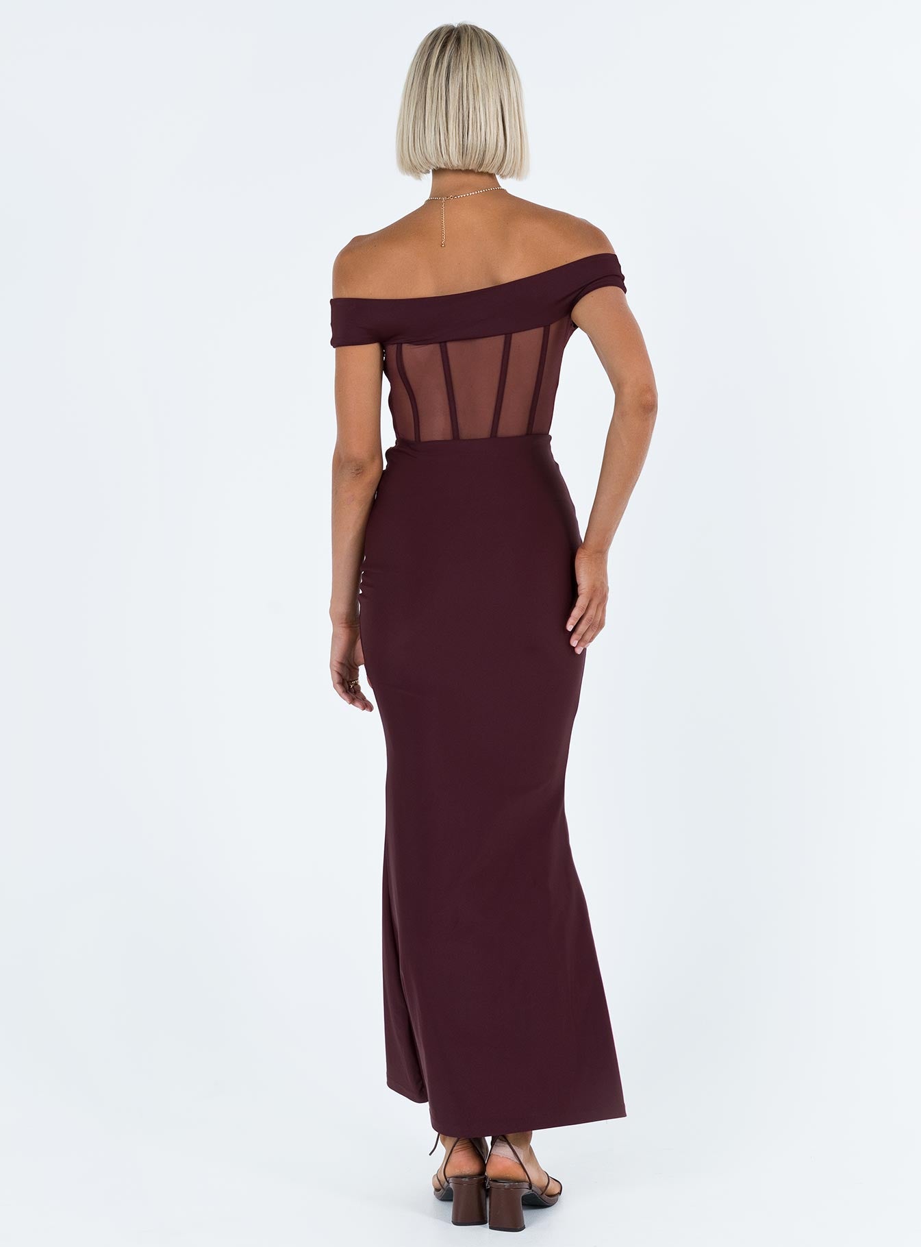 Cassady Off The Shoulder Maxi Dress Purple-Vipp Girl