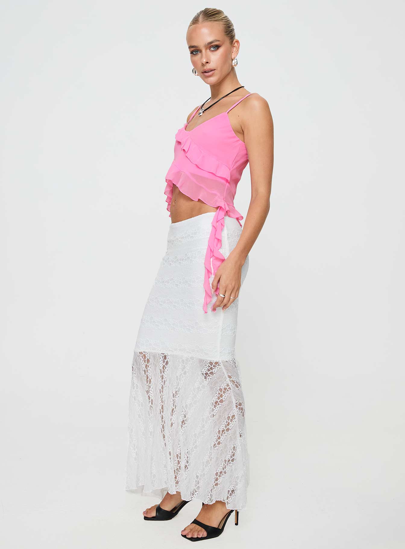 Date Night Maxi Skirt White-Vipp Girl