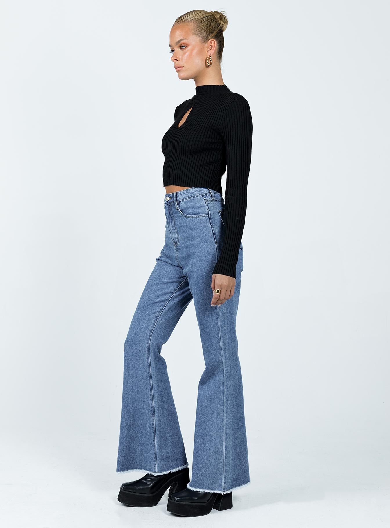 Bolsena Flared Mid Wash Denim Jean-Vipp Girl