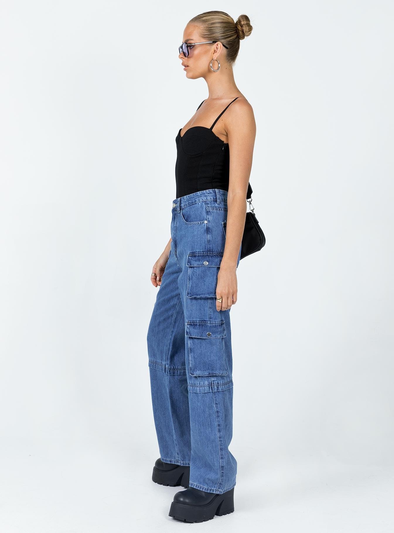 Darla Cargo Denim Jeans-Vipp Girl