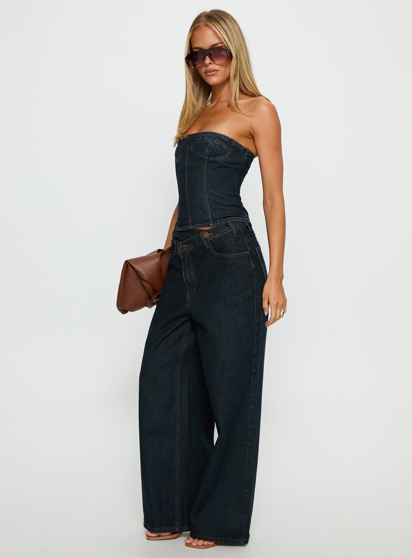 Blue Crush Low Rise Wide Leg Jeans Indigo-Vipp Girl