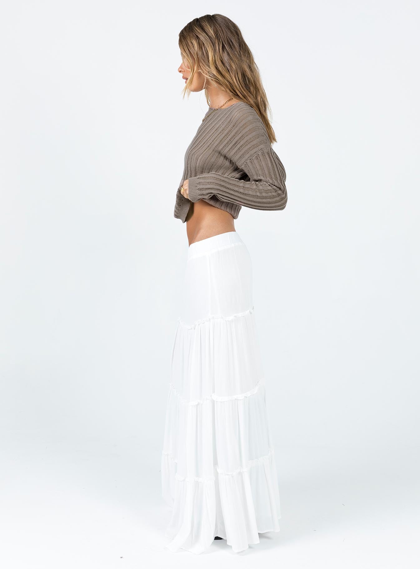 Miriah Maxi Skirt White-Vipp Girl