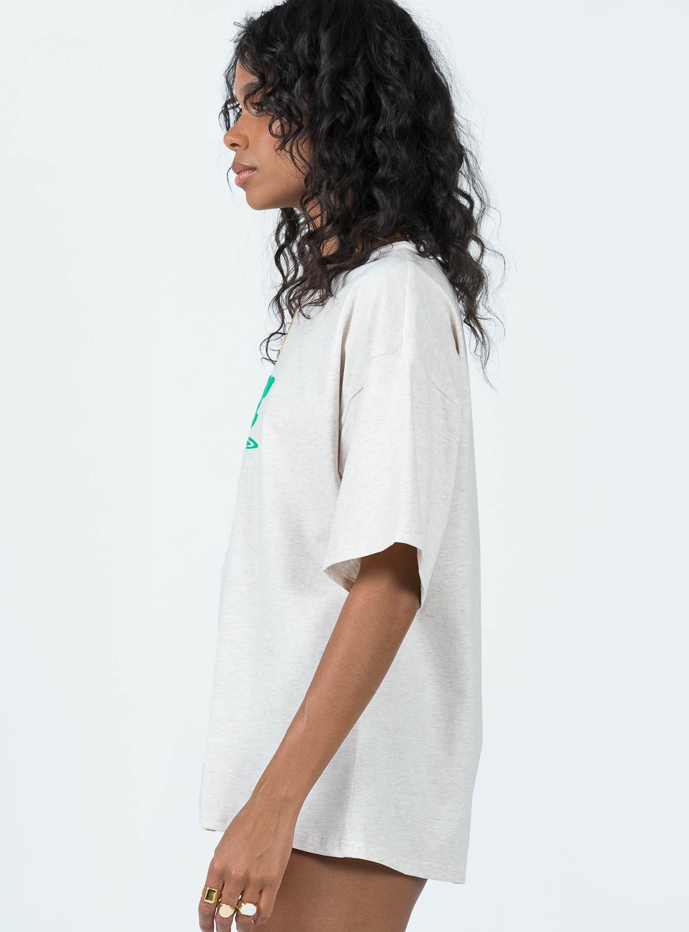 Cosmic Puff Tee Grey / Green-Vipp Girl