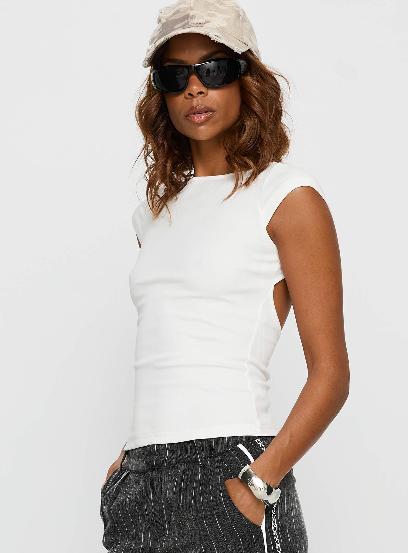 Drives Me Crazy Backless Top White-Vipp Girl