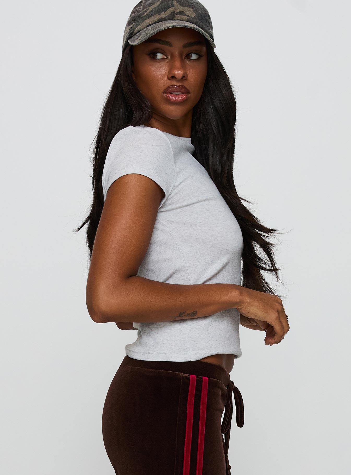 Prestige Longline Baby Tee Grey-Vipp Girl