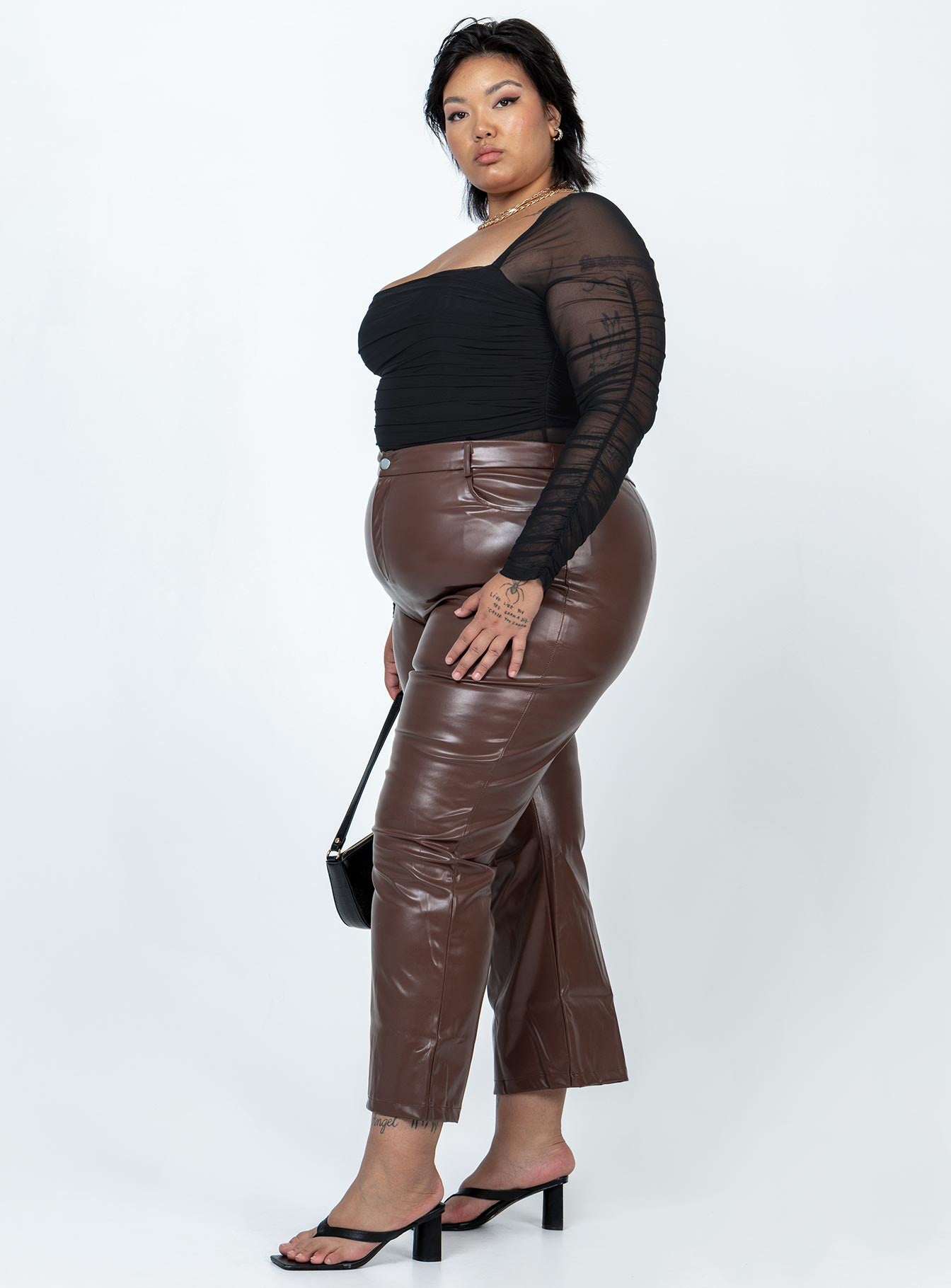 Love Lies Pants Brown Curve-Vipp Girl