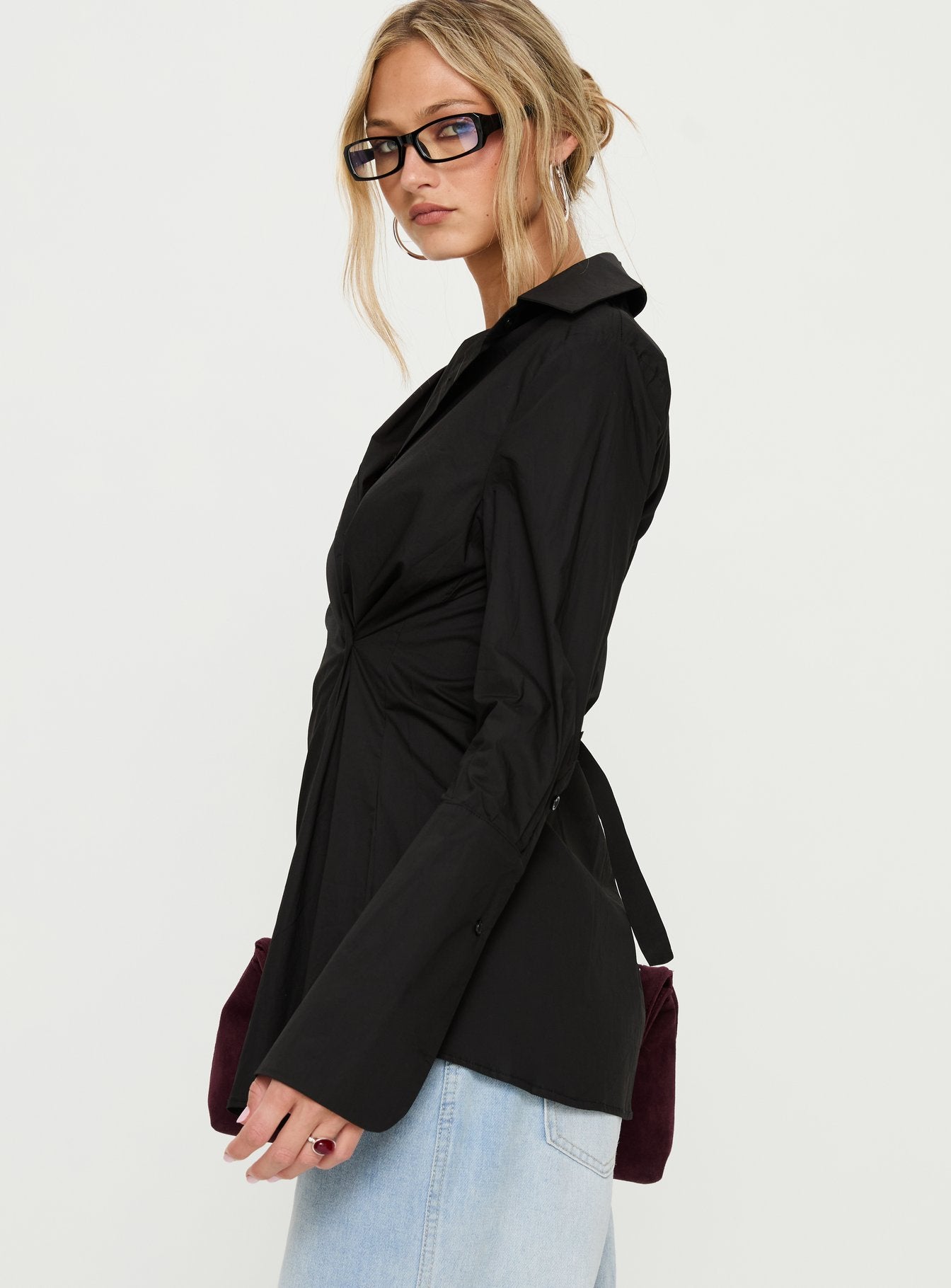 Nitsa Long Sleeve Shirt Black-Vipp Girl