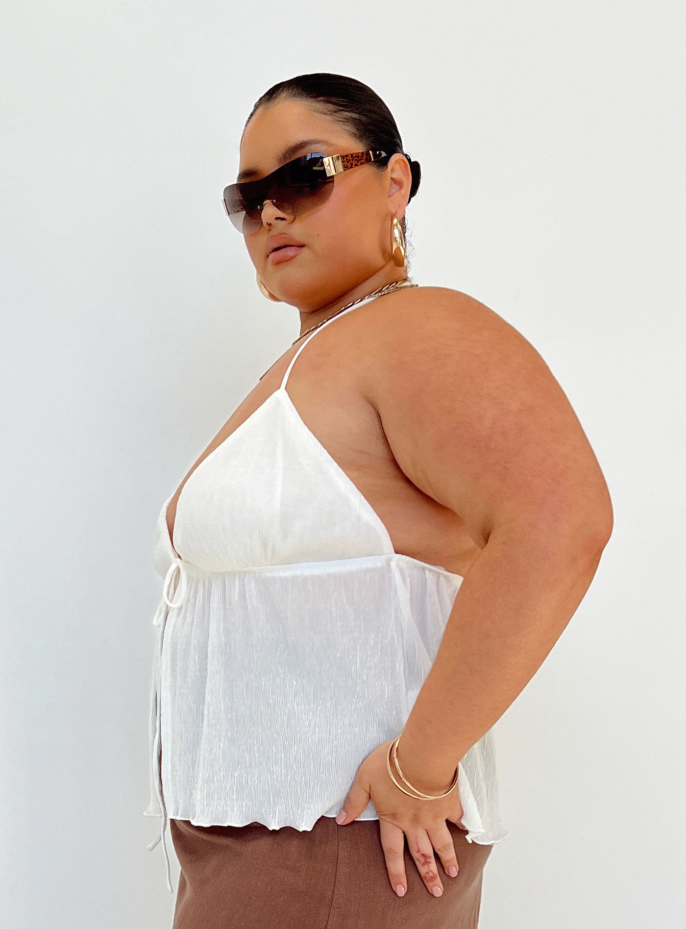 Chantria Top White Curve-Vipp Girl