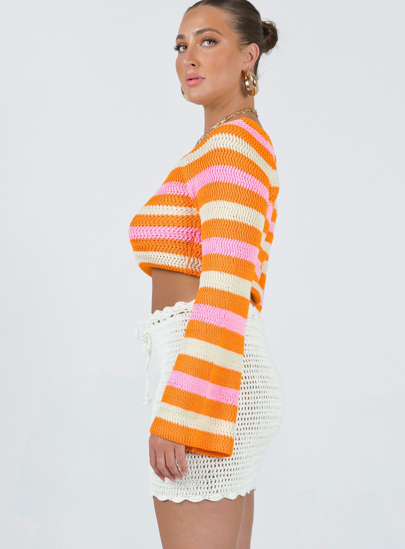 Mirrabook Crochet Mini Skirt White-Vipp Girl