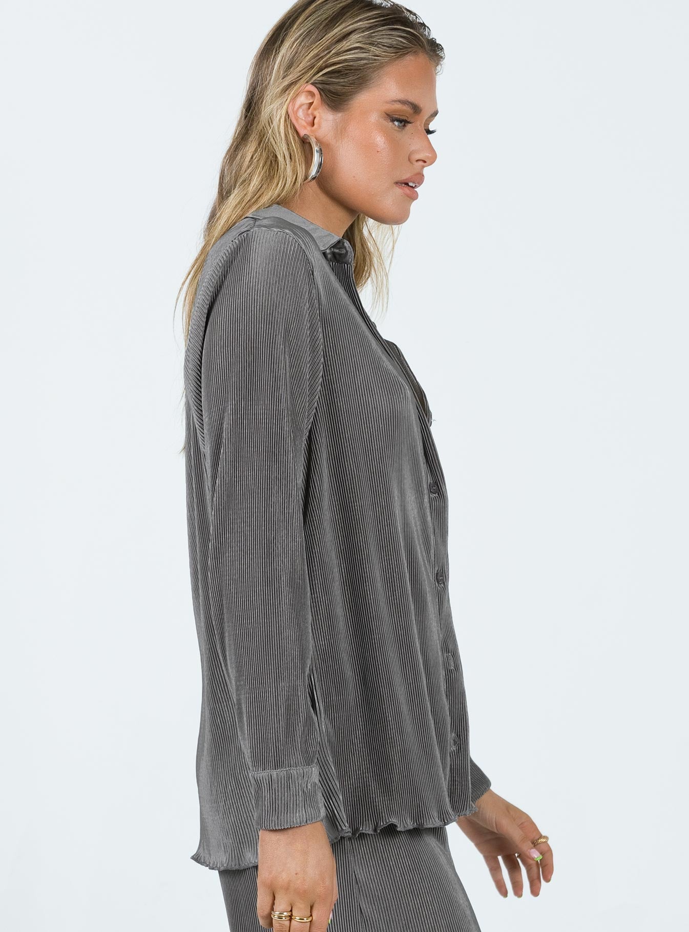 Cartmore Plisse Top Charcoal-Vipp Girl