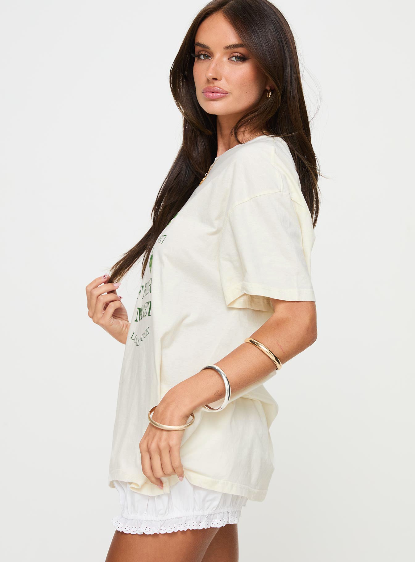 Local Produce Oversized Tee White-Vipp Girl