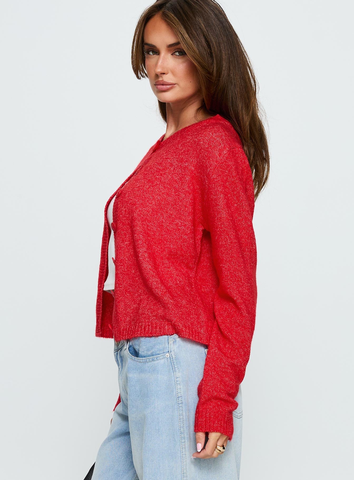 Denmark Cardigan Red-Vipp Girl